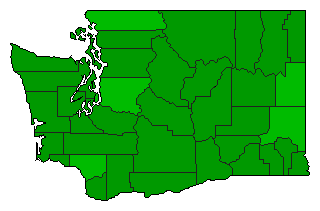 1975 Washington County Map of General Election Results for Initiative