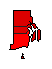 1976 Rhode Island County Map of General Election Results for President