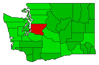 1977 Washington County Map of General Election Results for Initiative
