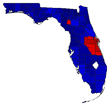 1978 Florida County Map of Republican Primary Election Results for Governor