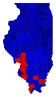 1978 Illinois County Map of General Election Results for Governor