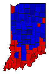 1978 Indiana County Map of General Election Results for State Treasurer
