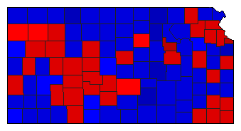 1978 Kansas County Map of General Election Results for Attorney General