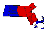 1978 Massachusetts County Map of General Election Results for Governor