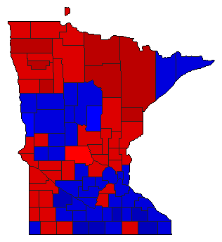 1978 Minnesota County Map of General Election Results for State Auditor