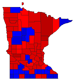 1978 Minnesota County Map of General Election Results for Attorney General