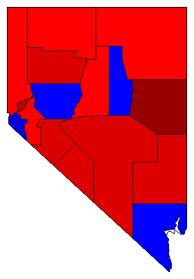 1978 Nevada County Map of General Election Results for Lt. Governor