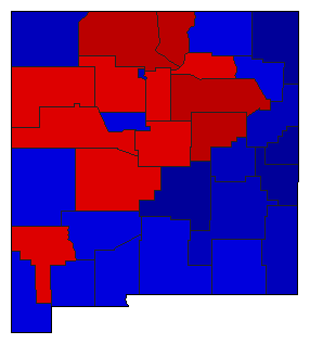 1978 New Mexico County Map of General Election Results for Senator
