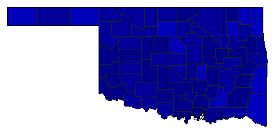 1978 Oklahoma County Map of Republican Primary Election Results for Governor