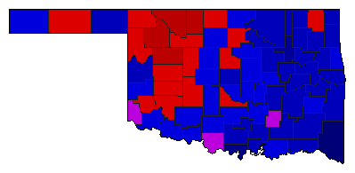1978 Oklahoma County Map of Republican Primary Election Results for Lt. Governor