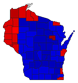 1978 Wisconsin County Map of General Election Results for Governor