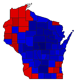 1978 Wisconsin County Map of Republican Primary Election Results for Governor