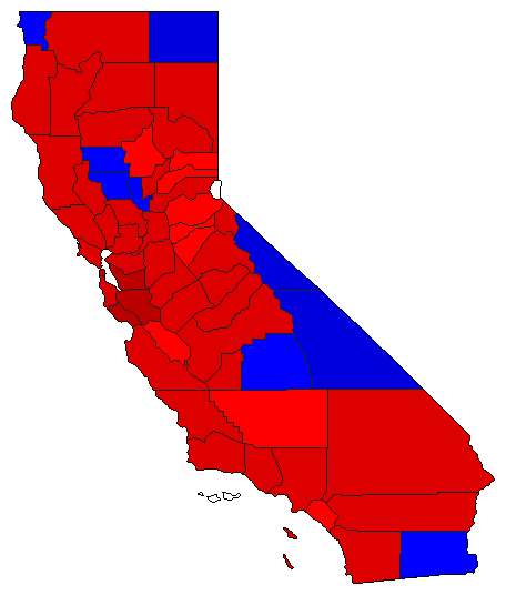 1978 California County Map of General Election Results for Governor