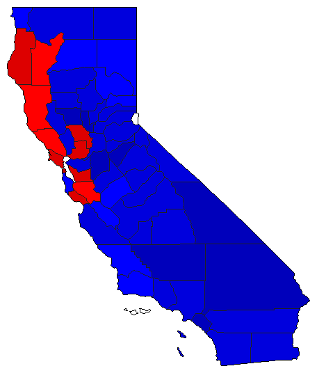 1978 California County Map of General Election Results for Attorney General