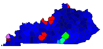 1979 Kentucky County Map of Republican Primary Election Results for Agriculture Commissioner