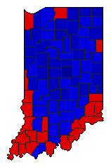 1980 Indiana County Map of General Election Results for Attorney General