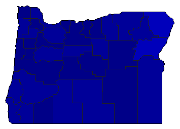 1980 Oregon County Map of Republican Primary Election Results for Secretary of State