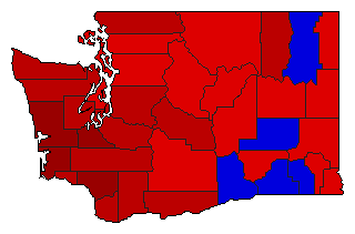 1980 Washington County Map of General Election Results for State Auditor