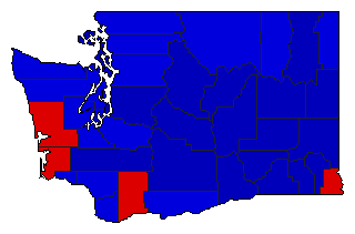 1980 Washington County Map of General Election Results for Insurance Commissioner
