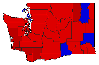 1980 Washington County Map of General Election Results for State Treasurer