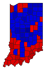 1982 Indiana County Map of General Election Results for State Treasurer