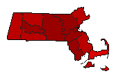 1982 Massachusetts County Map of General Election Results for State Treasurer