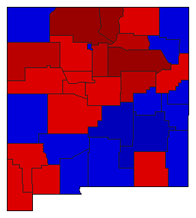1982 New Mexico County Map of General Election Results for Senator