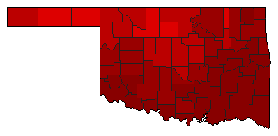 1982 Oklahoma County Map of General Election Results for Attorney General