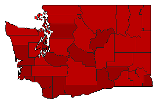 1982 Washington County Map of General Election Results for Senator