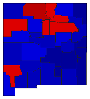 1984 New Mexico County Map of General Election Results for President