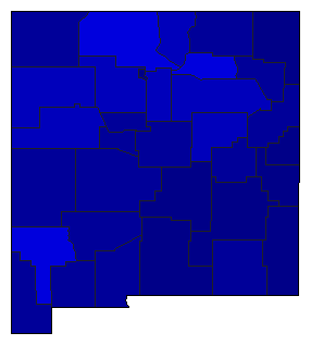 1984 New Mexico County Map of General Election Results for Senator