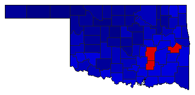 1984 Oklahoma County Map of General Election Results for President