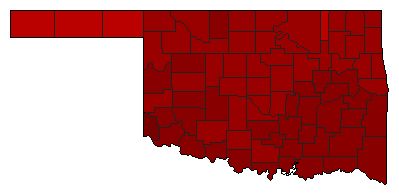 1984 Oklahoma County Map of General Election Results for Senator