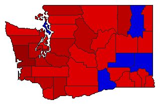 1984 Washington County Map of General Election Results for State Auditor