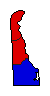 1986 Delaware County Map of General Election Results for State Auditor