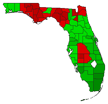 1986 Florida County Map of General Election Results for Referendum