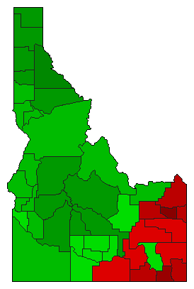 1986 Idaho County Map of General Election Results for Initiative