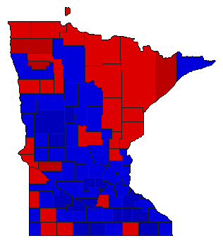 1986 Minnesota County Map of General Election Results for State Auditor