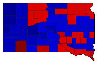 1986 South Dakota County Map of General Election Results for Attorney General