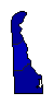 1988 Delaware County Map of General Election Results for Governor