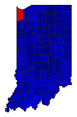 1988 Indiana County Map of General Election Results for Senator
