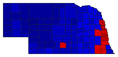 1988 Nebraska County Map of Republican Primary Election Results for Senator