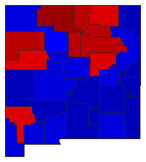 1988 New Mexico County Map of General Election Results for President