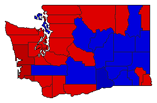 1988 Washington County Map of General Election Results for State Treasurer