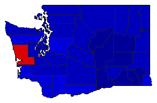 1988 Washington County Map of General Election Results for Attorney General