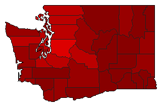 1989 Washington County Map of General Election Results for Initiative
