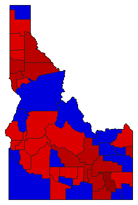 1990 Idaho County Map of General Election Results for Attorney General