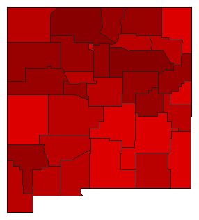 1990 New Mexico County Map of General Election Results for Attorney General