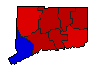 1990 Connecticut County Map of General Election Results for Attorney General