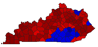 1991 Kentucky County Map of General Election Results for Agriculture Commissioner
